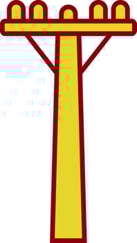 Pole Line Two Color Icon vector