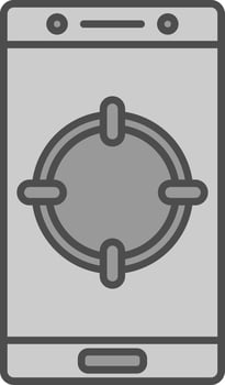 Target Line Circle Icon vector