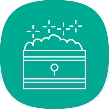 Treasure Line Curve Icon vector