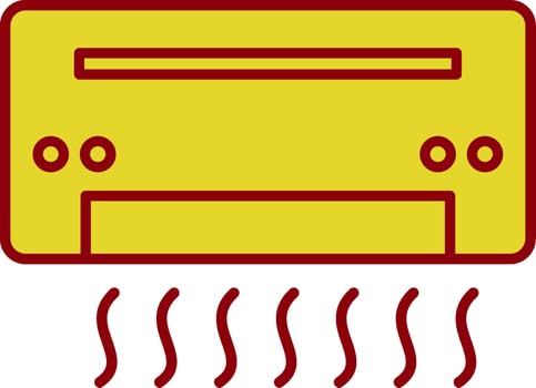 Air Conditioner Line Two Color Icon vector
