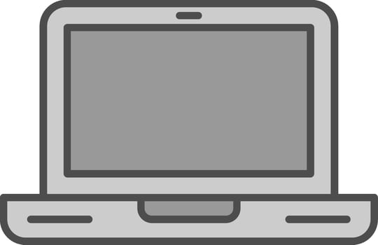 Laptop Computer Fillay Icon vector