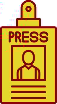 Press Pass Line Two Color Icon vector