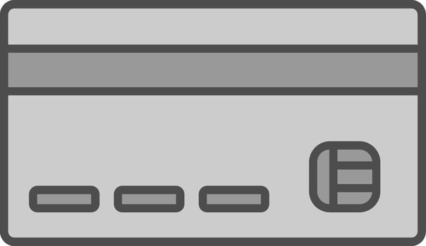 Credit Card Fillay Icon vector