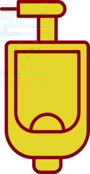 Urinal Line Two Color Icon vector