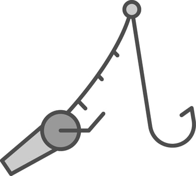 Fishing Line Two Color Icon vector