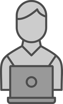 Working Fillay Icon vector