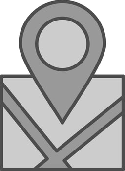Location Fillay Icon vector