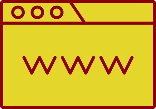Www Line Two Color Icon vector