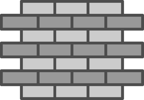 Brick Wall Fillay Icon vector
