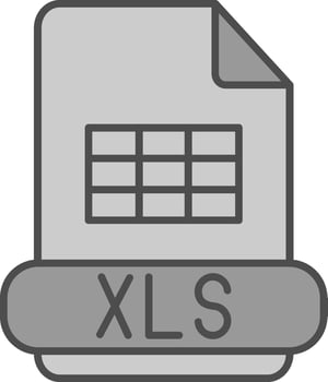 Xls Fillay Icon vector