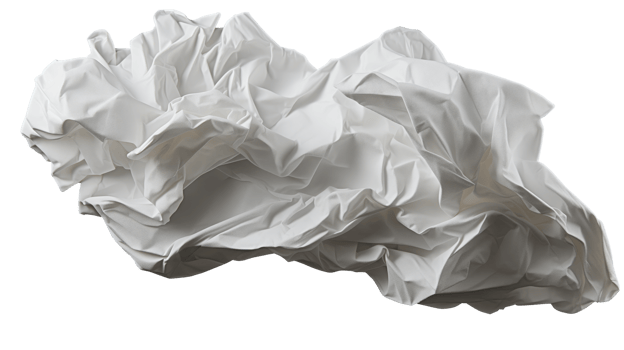 Crumpled paper trash garbage png