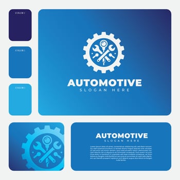 gear logo design, suitable for automotive industry brands vector