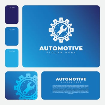 gear logo design, suitable for automotive industry brands vector