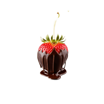 AI Generated Chocolate dipped strawberry with juicy red strawberry smooth chocolate coating drizzled with white chocolate Culinary png