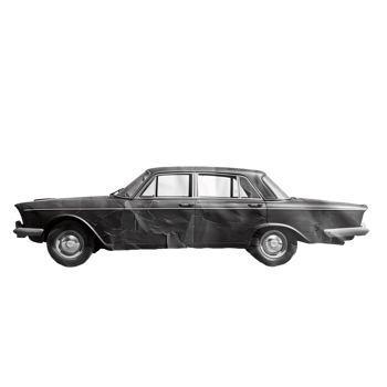 AI generated Vintage classic car side view isolated photo png