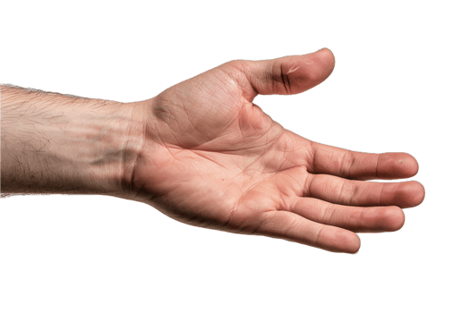 AI generated Open Human Hand png