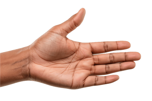 AI generated Open Human Hand png