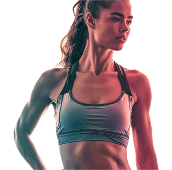 AI generated Focused Female Athlete in Sports Gear png