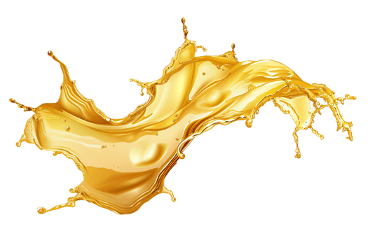 AI generated Dynamic Golden Liquid Splash png