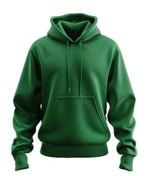 AI generated Green Hoodie Sweatshirt png