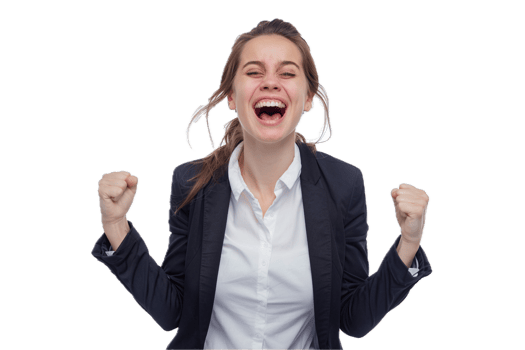 AI generated Welcoming Businesswoman with Open Arms png