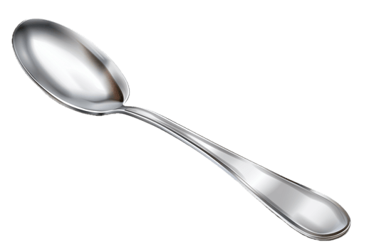 AI generated Shiny Silver Spoon png