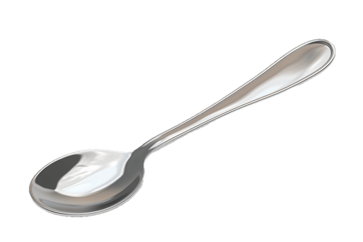 AI generated Shiny Silver Spoon png