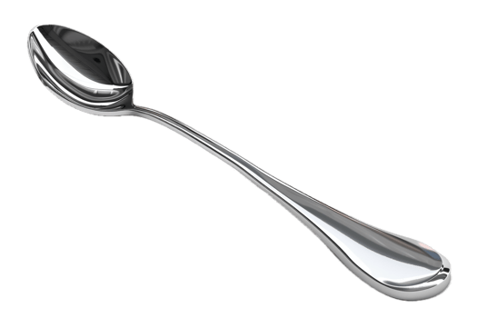AI generated Shiny Silver Spoon png