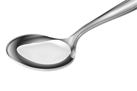 AI generated Shiny Silver Spoon png