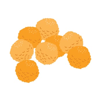 Deep Fried Crispy Cheese ball croquettes vector