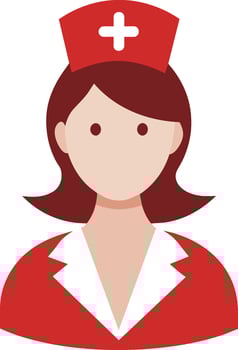 a cartoon of a woman wearing a red hat and a red bow tie. vector