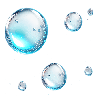 AI Generated Abstract drop water paint strokes and ink drops in aqua watercolor on transparent background. png