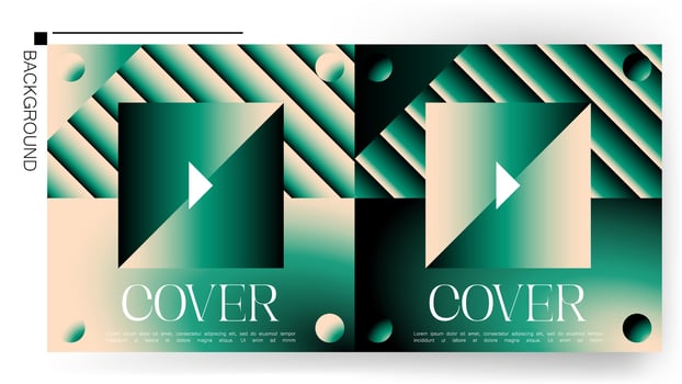 Template for poster cover with gradient green color abstract design. illustration. The concept design involves a collection of background colors vector