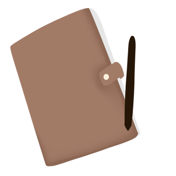 notebook and pen icon on transparent background png