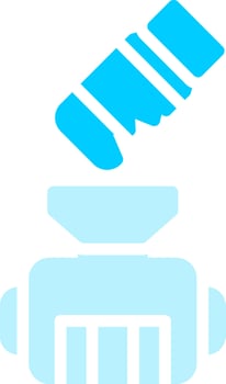 Line two Blue Colour vector