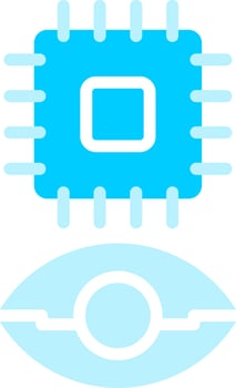 Eye Augmentation Creative Icon Design vector