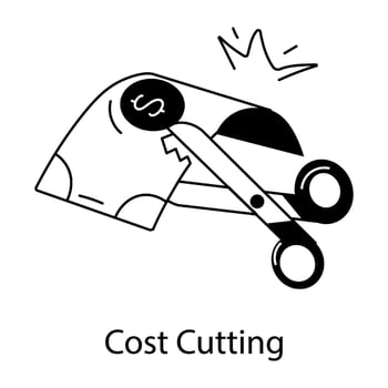Trendy Cost Cutting vector