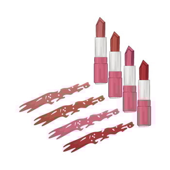Illustration of lipstick set vector
