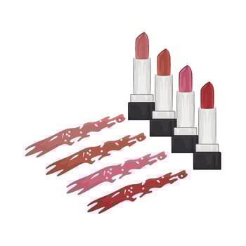 Illustration of lipstick set vector