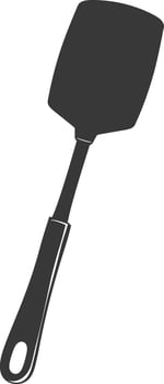 AI generated Silhouette Spatula Cooking Tool black color only vector