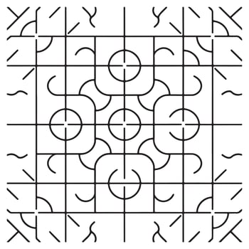 Monochrome Square Line Pattern Illustrator vector