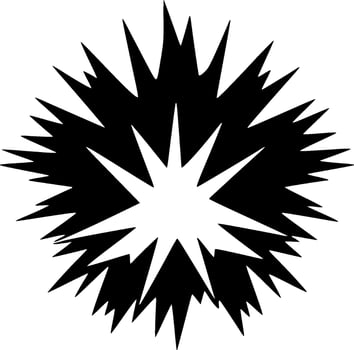 Explosion - Minimalist and Flat Logo - illustration vector