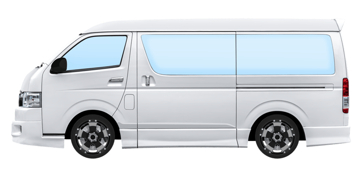 Side view white van png