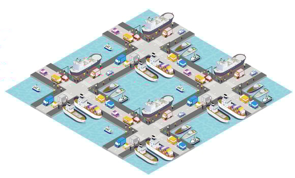 Isometric urban megalopolis top view of the city infrastructure town, street modern, real structure, architecture 3d illustration elements different buildings vector