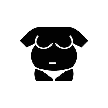 obesity solid icon vector design good for website or mobile app