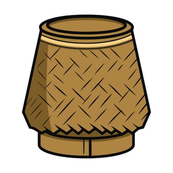 box of sticky rice traditional vector