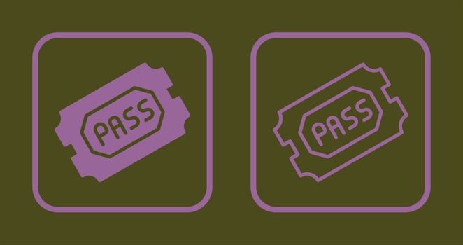 Passes Icon Design vector