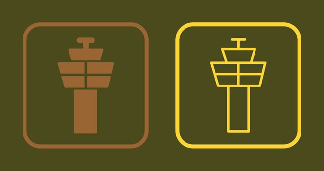 Control Tower Icon vector