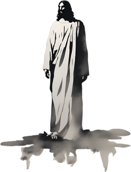 AI generated Watercolor painting of Jesus Christ in an impressionist style. png