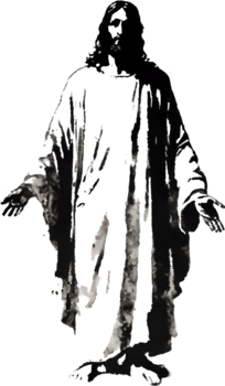 AI generated Watercolor painting of Jesus Christ in an impressionist style. png